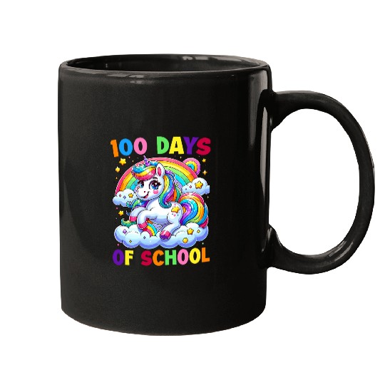 100 Days of School Unicorns Girls Teacher 100th Day of School 2 Mugs