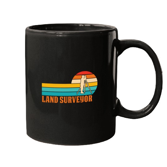 Land Surveyor vintages Retro Land Surveyor Mugs