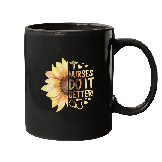 Nursing nurses Nursery Nurses Do It Better Sunflower Lover Nurses Week Nursing School Future nurses EMT medicals Nursing Mugs