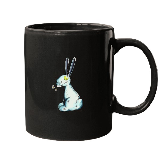 Rabbits Blue Rabbit I Rabbit Fun Animal Print Mugs