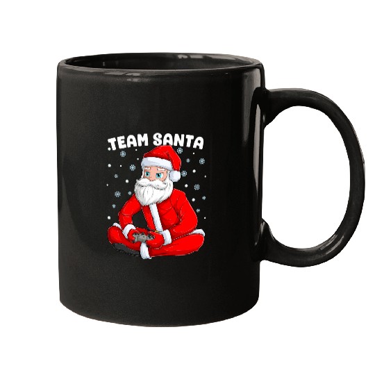 Team Santa Gamer Christmas xmass Gaming Matching Family Kids Mugs