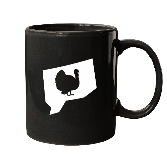 Connecticut Thanksgiving Turkey State Pumpkin Clip Art Gift Mugs