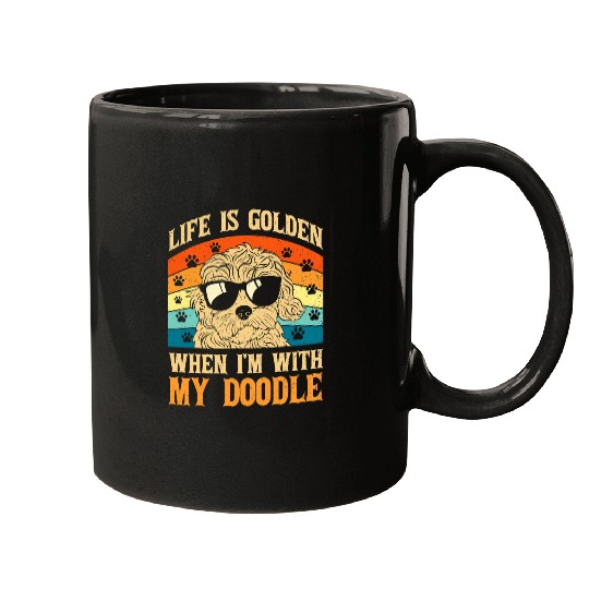 Goldendoodle Life Is Golden When Im With My Doodle Dog Owner Mom Mama Doodle Dog Mugs
