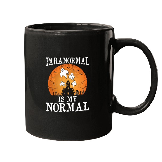 Halloween Paranormal Is My Normal Funny Halloween Party Costume 599 Pumpkin Mugs