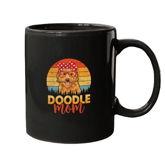 Goldendoodle Retro Doodle Mom vintages Goldendoodle Dog Mom Mothers Day Doodle Dog Mugs