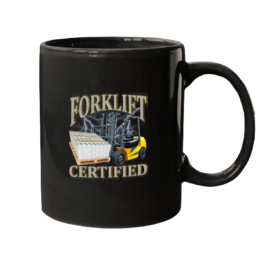 Certified Forklift Operator Funny Fork Lift Driver 4 Mugs