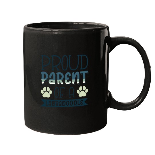 Proud Parent Of A Labradoodle Dog 3 Mugs