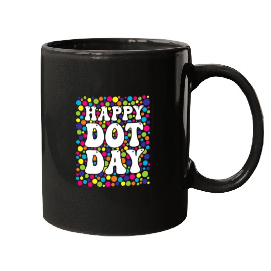 Happy Dot Day Polka Dot Background Teacher and Student Mugs