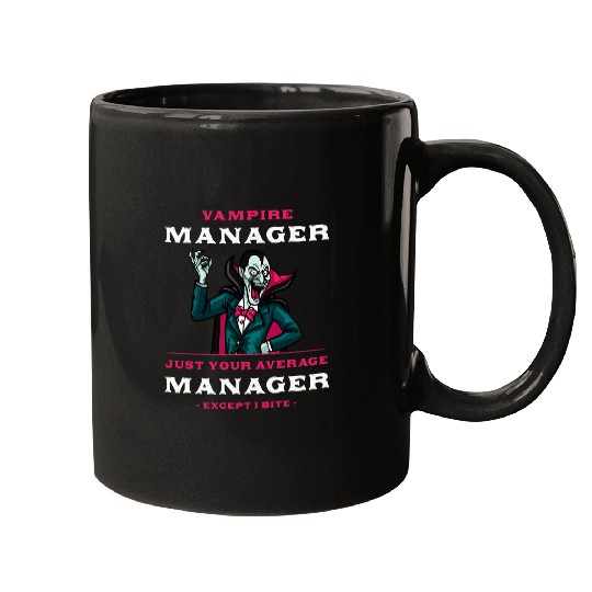 Vampire Manager Halloween Boss Scary Employer Villain Funny Mugs