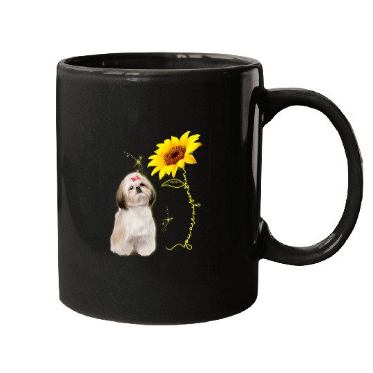 You Are My Sunshine Sunflower Shih Tzu Lover Mugs