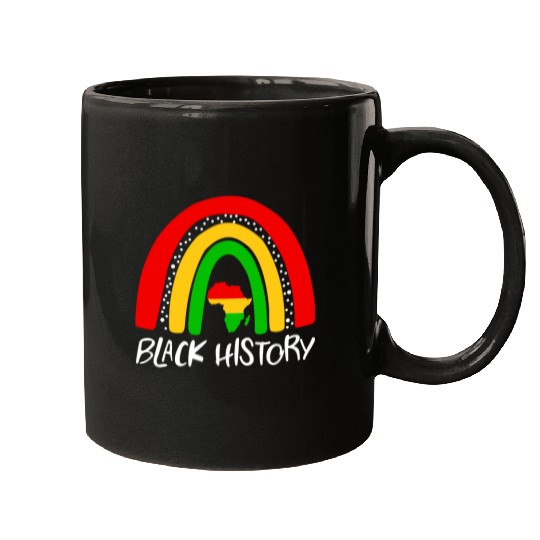 black history africa rainbow african american melanin queen Mugs