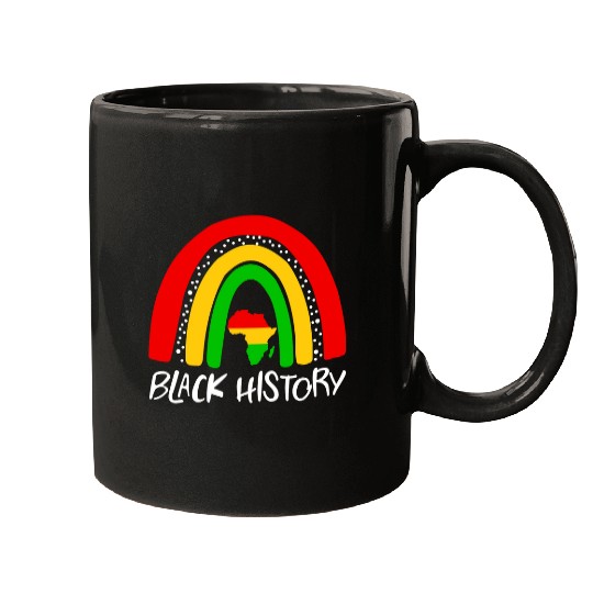black history africa rainbow african american melanin queen Mugs