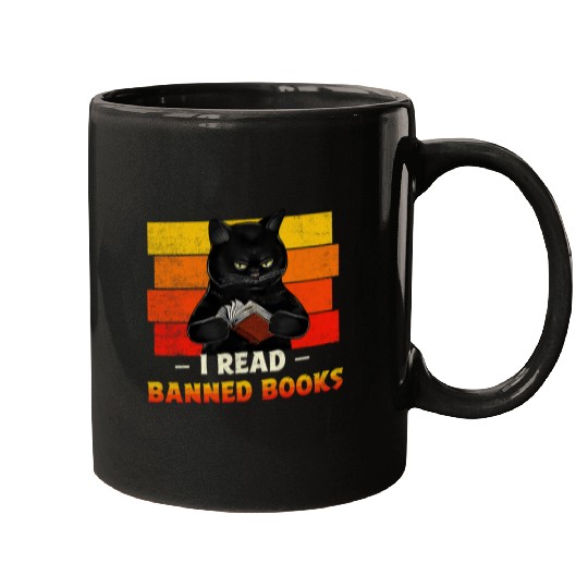 Reading Book I Read Banned Books Week Librarian Freadom Reader Nerd Men 2 Reader Mugs