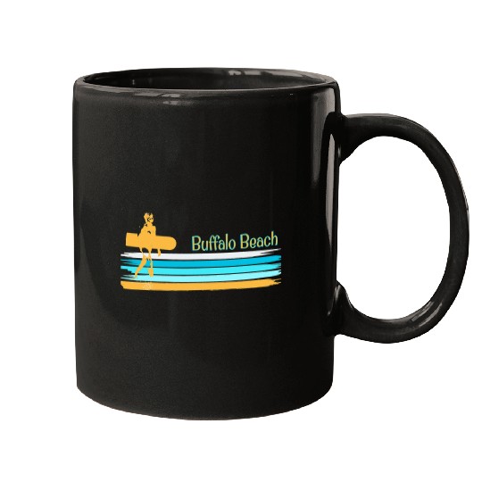 Surf Life Buffalo Beach Paipo Belly Boarding Surfing Mugs