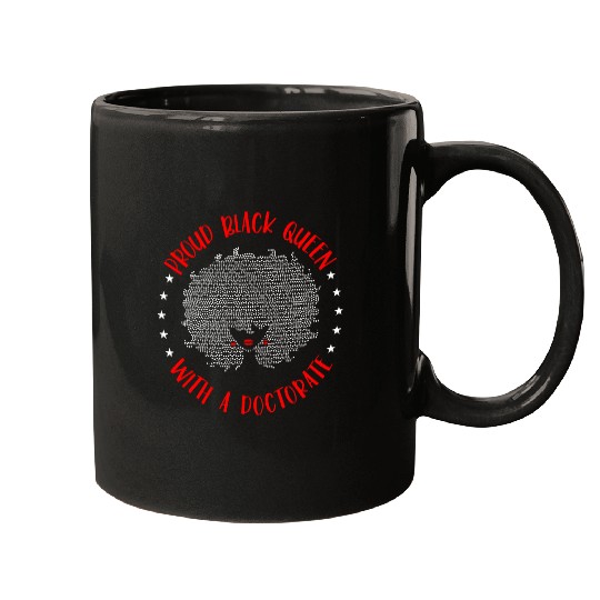 Dog Vizsla Black Queen PhD Doctorate Graduation Vizsla Mugs