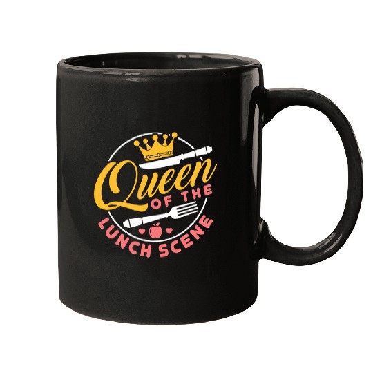 Cafeteria Worker Lunch Lady Women Queen of the Lunch Scene Mugs