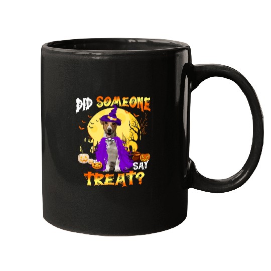 Dog Jack Russell Terrier Halloween Did Someone Say Treat 457 paw Mugs