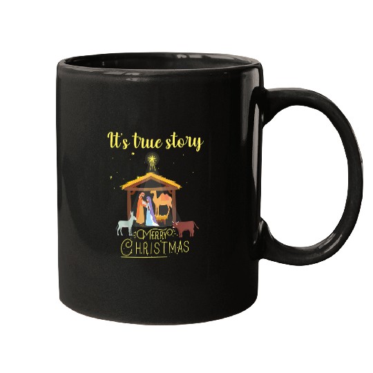 Merry Christmas Nativity Scene North Star True Story500 Mugs