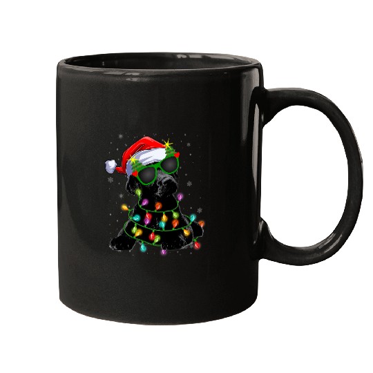 Labrador Lab Dog Funny Christmas Black Lab Labrador Christmas Tree Light Mugs