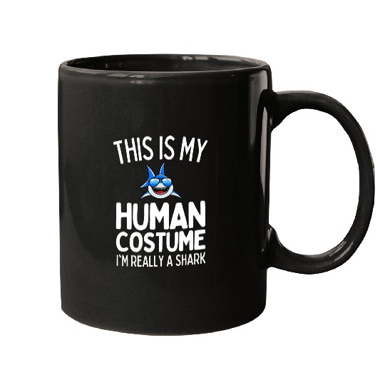 This Is My Human Costume Im Really A Whale Shark Funny Mugs