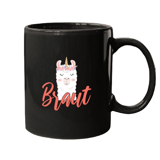 Womens Bridal Unicorns Llama Alpaca Alpaca JGA Engagement Mugs