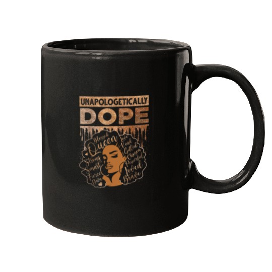 Unapologetically Dope Black Pride Melanin African American 2 Mugs