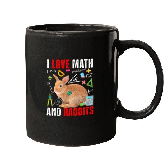 Rabbits I Love Math And Rabbits Funny Math Lover Rabbit Zoo Animal Mugs