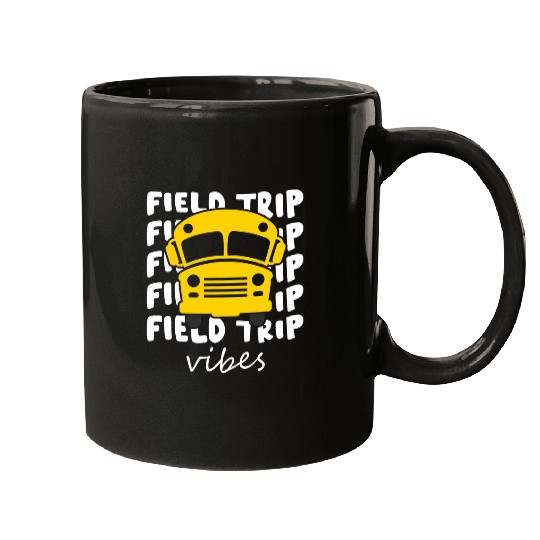 School Field Trip Vibes Funny School Bus Driver Squad Mugs