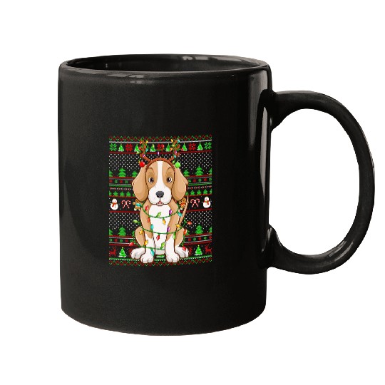 Foxhound Dog Lover Family Matching Ugly Foxhound Christmas Mugs