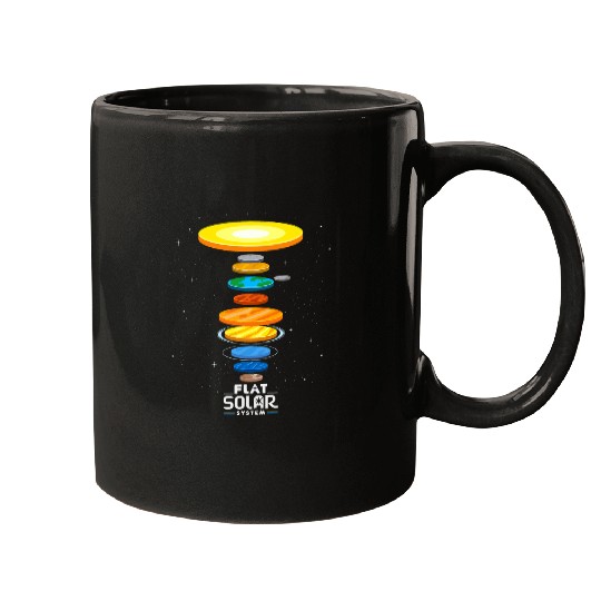 Flat Earth Theory Solar System Space Scientist Funny Science Mugs