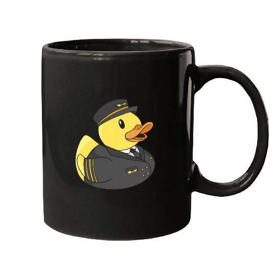 Rubber Duck Pilot Aircraft Ducky Funny Rubber Duck Lover Mugs