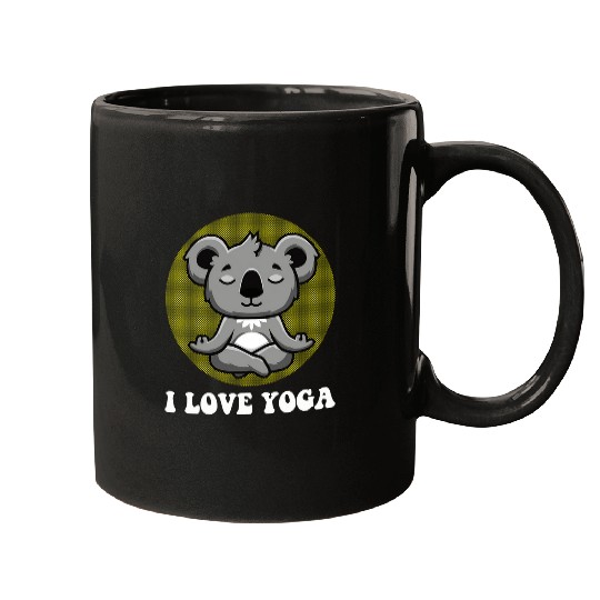 Namaste Yoga Koala Koalafied I LOVE YOGAmeditating koala yogi Bear Lover Meditation Mugs