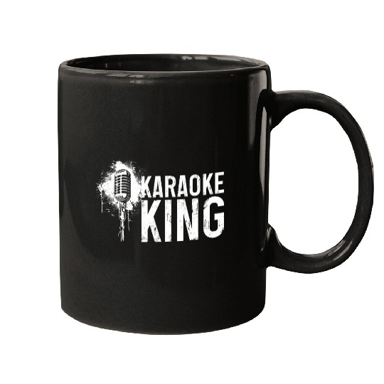 Karaoke King Singer vintages Microphone Singing 1 Mugs