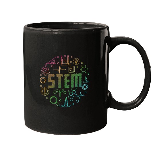 STEM Science Technology Engineering Math Teacher Gift 2 Mugs