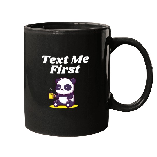 Text Me First Introvert Boss Antisocial Manager Funny Rules 4 Mugs