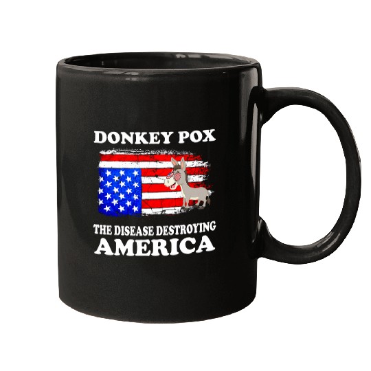 Donkey Pox The Disease Destroying America Funny antis Biden 210 9 Mugs