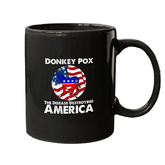 Donkey Pox The Disease Destroying America USA Flag Donkeypox 21 Mugs