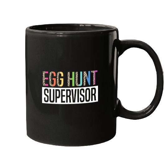 Egg Hunt Supervisor Leopard Easter Egg Hunting Party Adult Mugs