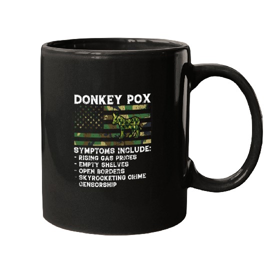 Donkey Pox Symptoms  The Disease Killing America Biden Mugs