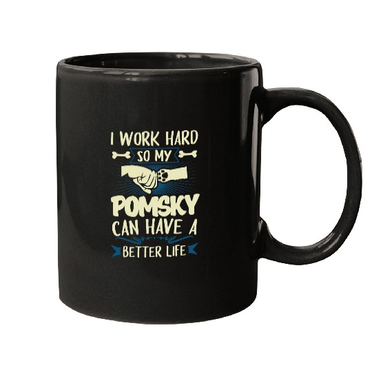 Pomsky Men Women Dog Mom Dog Lover 49 Mugs