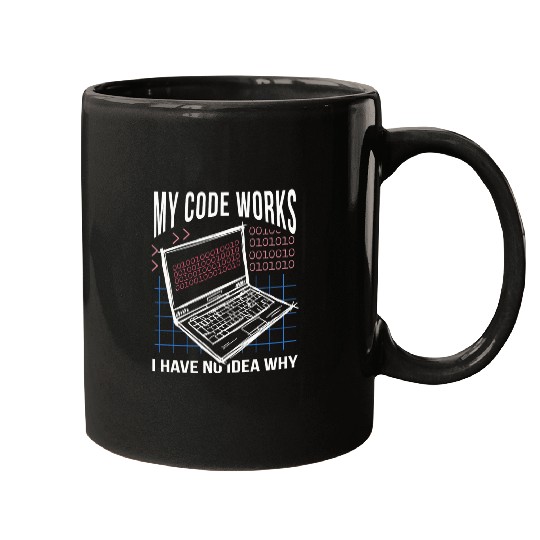 My Code Work No Idea Why Coding Programmer Nerd Software Mugs