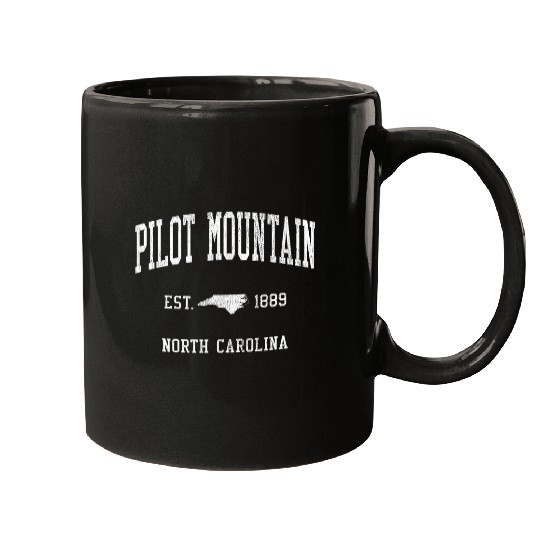 Pilot Mountain NC vintages Athletic Sports JS01 Mugs