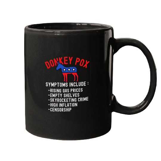 Donkey Pox Conservative Republican antis Biden Donkeypox Mugs
