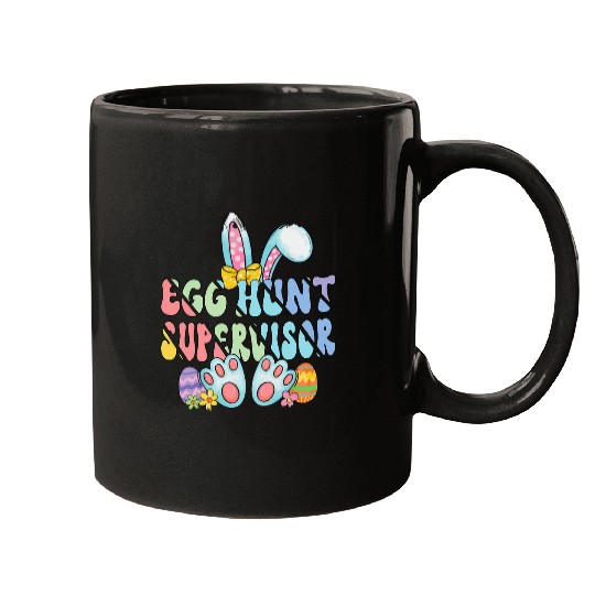 Egg Hunt Supervisor Egg Hunter Matching Easter Rabbit Ears Mugs