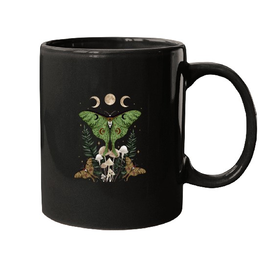 Fairy Grunge Fairycore Aesthetic Goth Luna Moth Mushroom Mugs