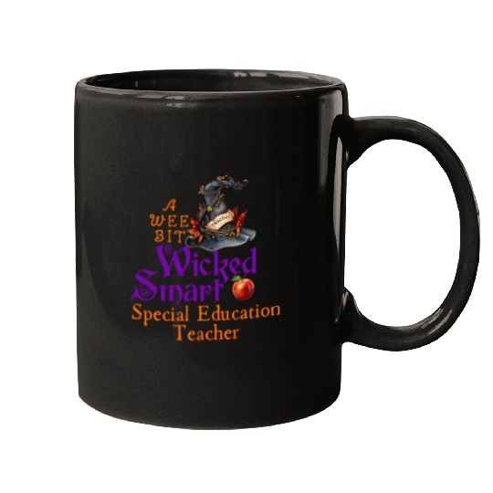Cute A Wee Bit Wicked Special Education Teacher Halloween Mugs