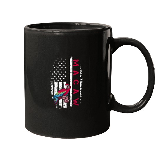 4th of July Design for a Patriotic Macaw Lover Mugs