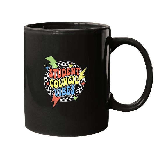 Retro Student Council Vibes Groovy School Student Council Mugs