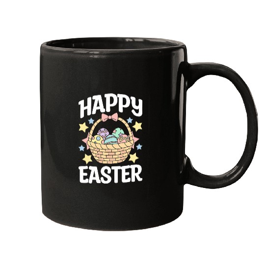 Fun Happy Easter Egg Basket Spring Men Women Boys Girls Kids Mugs