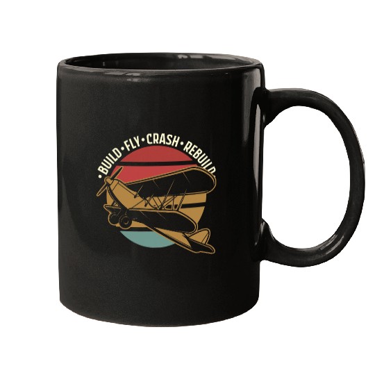 RC Plane Model Aircraft Build Fly Crash Rebuild Mugs
